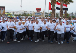 الرئيس السيسى يبعث برسالة سلام وأمان للعالم في الماراثون