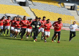 المنتخب يختتم تدريباته ببرج العرب قبل السفر للكونغو