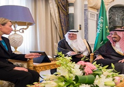 خادم الحرمين يستقبل الممثلة العليا للشؤون الخارجية والسياسة الأمنية بالاتحاد الأوربي