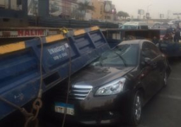 .مصرع شخص و إصابة 3 آخرين فى تصادم مقطورة و7 سيارات بالقطامية