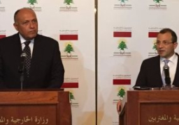 شكري يؤكد توافق في الرؤي بين مصر ولبنان بشأن التعاون الاقتصادي ومحاربة الإرهاب