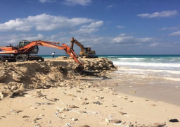 إنتهاء أعمال إزالة “الرأس الحجرية” على ساحل البحر بطريق الإسكندرية- مطروح