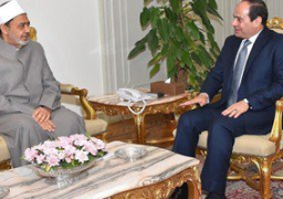 السيسى يلتقي شيخ الأزهر ويؤكد على أهمية مواجهة دعوات التطرف