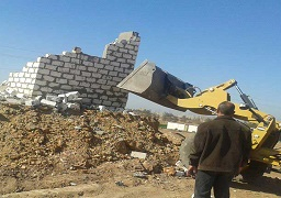 بدء العمل بمحطة صرف طمبدى بمركز مغاغة بالمنيا عقب تنفيذ الازالة على املاك الدولة