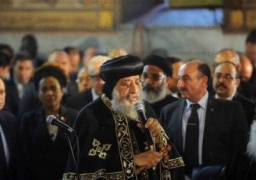 البابا تواضروس يرأس صلاة الجنازة على شهداء “الكنيسة البطرسية”