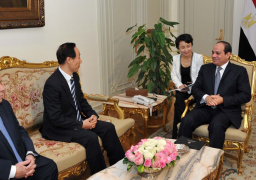 السيسى يستقبل نائب رئيس اللجنة الوطنية للمؤتمر الاستشاري السياسي للشعب الصيني