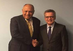 شكرى يبحث مع وزير الداخلية الألماني التعاون في مكافحة الإرهاب