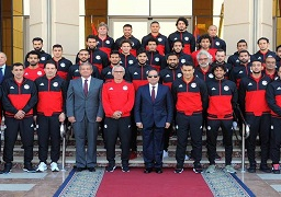 استقبل السيد الرئيس عبد الفتاح السيسي اليوم بمطار القاهرة بعثة المنتخب الوطني لكرة القدم لدى وصولها من الجابون بعد المشاركة في بطولة كأس الأمم الأفريقية