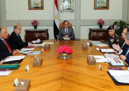 السيسى يجتمع مع رئيس الوزراء وعدد من المحافظين لبحث مشروع حماية البحيرات
