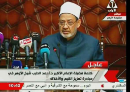 بالفيديو …. الطيب : “تعزيز القيم والاخلاق” فكرة مشتركة مع البابا تواضروس