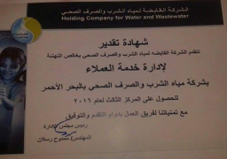 المركز الثالث لمياه البحر الأحمر فى خدمة العملاء