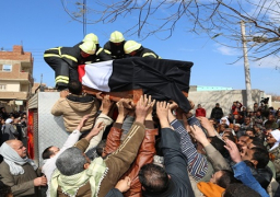 بالصور .. المنوفية تودع شهيد الأمن الوطني بحلوان بمسقط رأسه بقرية سنتريس