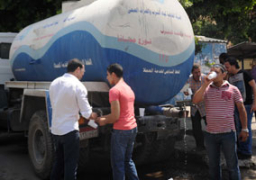 توفير سيارات متحركة لتوزيع المياة فى الجيزة وقت انقطاعها بـ22 منطقة