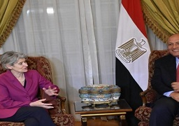 شكري يستقبل إيرينا بوكوفا مدير عام منظمة اليونسكو