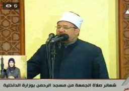وزير الداخلية يفتتح مسجد الوزارة الجديد فى إطار احتفالات عيد الشرطة
