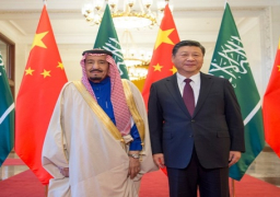 الرئيس الصيني يستقبل الملك سلمان بن عبد العزيز