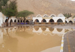 الرى تتابع السيول التى تعرضت لها مدينة طابا