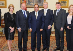 بالصور .. خلال استقباله وفد حزب المحافظين البريطانى .. السيسى يؤكد حرصه على تعزيز الاستثمارات البريطانية فى مصر