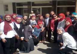 بالصور..وفد من جامعة عين شمس يزور مصابي الجيش