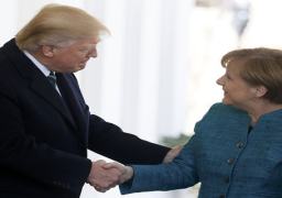 بالصور..”ترامب” يستقبل المستشارة الألمانية في البيت الابيض