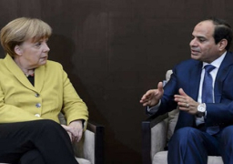 بدء المباحثات بين الرئيس السيسي والمستشارة الألمانية ميركل