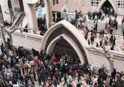 انتهاء مراسم جنازة جثامين شهداء حادث كنيسة مار جرجس بطنطا