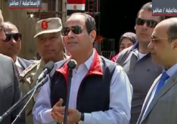 السيسى يتفقد أنفاق قناة السويس ويؤكد : المشروع سينتهى 30 يونيو