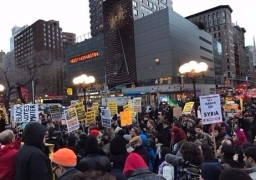 مظاهرات في نيويورك ضد الضربة الأمريكية على سوريا