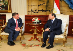 الرئيس يستقبل ملك الأردن بقصر الاتحادية