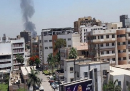 اندلاع حريق بسوق الملابس فى إمبابة والحماية المدنية تحاول السيطرة