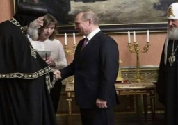 بوتين للبابا تواضروس: علاقاتنا طيبة مع الشعب المصري على اختلاف دياناته