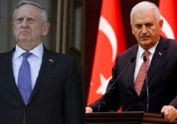 ماتيس يلتقي يلديريم بعد قرار واشنطن تسليح الاكراد