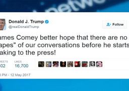 “ترامب” يحذر “كومي” من تسريب محادثات إلى الصحافة