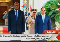الرئيس السيسي يستقبل رئيس بوركينا فاسو بقصر الاتحادية