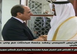 الرئيس السيسي يستقبل ولي عهد أبو ظبي