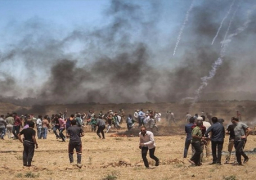 إصابة 5 فلسطينيين خلال مواجهات مع قوات الاحتلال على حدود غزة