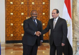 السيسي يتفق مع نظيره الجابوني على زيادة معدلات التبادل التجاري بين البلدين .