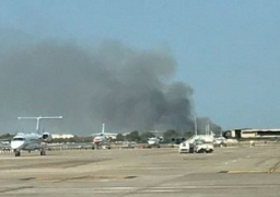 اندلاع حريق ضخم داخل مطار برشلونة الدولي