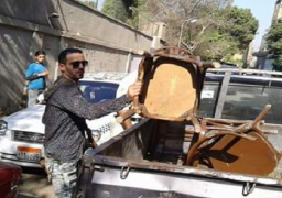 بالصور..ازالة اشغالات الباعة بروض الفرج