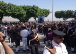تشييع جنازة شهيدي الحادث الإرهابي جنوب الأقصر