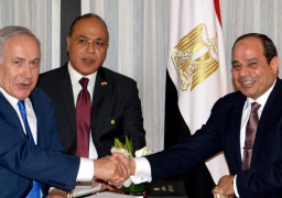 بالصور … الرئيس السيسى يبحث مع رئيس الوزراء الإسرائيلى سبل استئناف عملية السلام