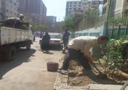 بالصور..حملات نظافة ورفع الاشغالات بمحيط مدراس الجيزة