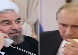 بوتين يبحث مع روحاني هاتفيا آخر التطورات في سوريا والعراق