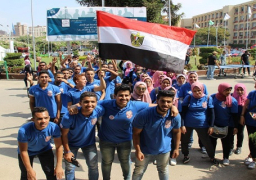 ماراثون دراجات خلال استقبال طلاب عين شمس الجدد