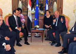 السيسي يلتقي رئيس مجلس الشيوخ الفرنسي
