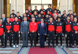 الرئيس السيسى يستقبل المنتخب الوطنى لكرة القدم لتهنئتهم بالصعود لكأس العالم