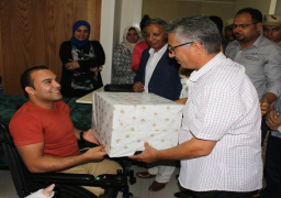 بالصور .. زيارة للإعلاميين والمحررين بالمؤسسات الصحفية لتقديم لمسة وفاء لمصابى قوات إنفاذ القانون