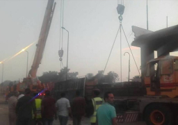 “الطرق والكباري”: انتظام حركة المرور بـ”الزراعي” بعد إزاحة كوبري ميت حلفا
