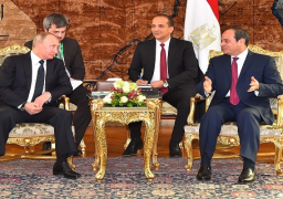 السيسي وبوتين يؤكدان أهمية منع انتقال الإرهابيين من مناطق لأخرى