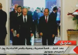 انطلاق القمة الثنائية بين السيسي وبوتين